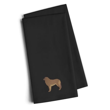 Carolines Treasures Leonberger Black Embroidered Kitchen Towel, Set of 2 BB3458BKTWE